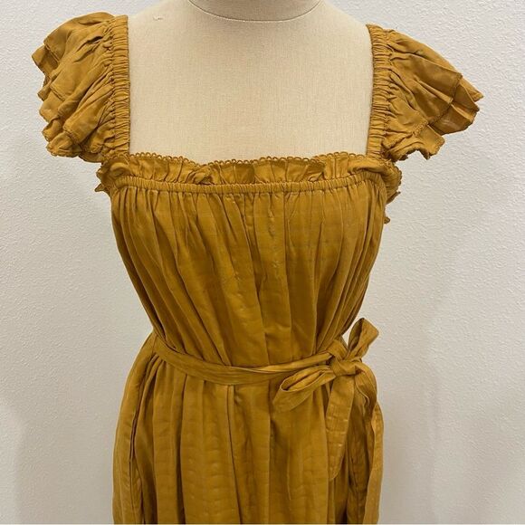 CLEOBELLA McKenzie Women's Mini Dress in Goldie Size Small - Picture 3 of 8